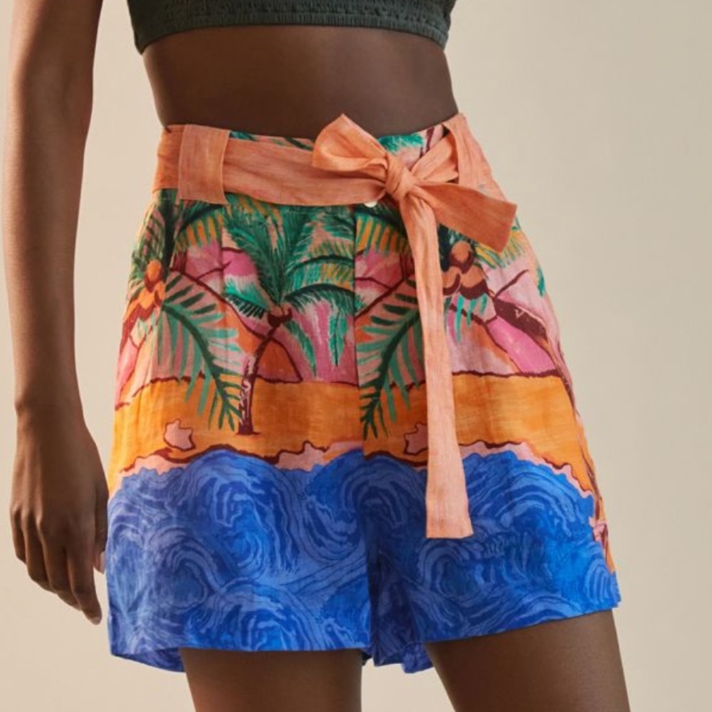 Scotch & Soda Multicolor Tropical High Waist Shorts